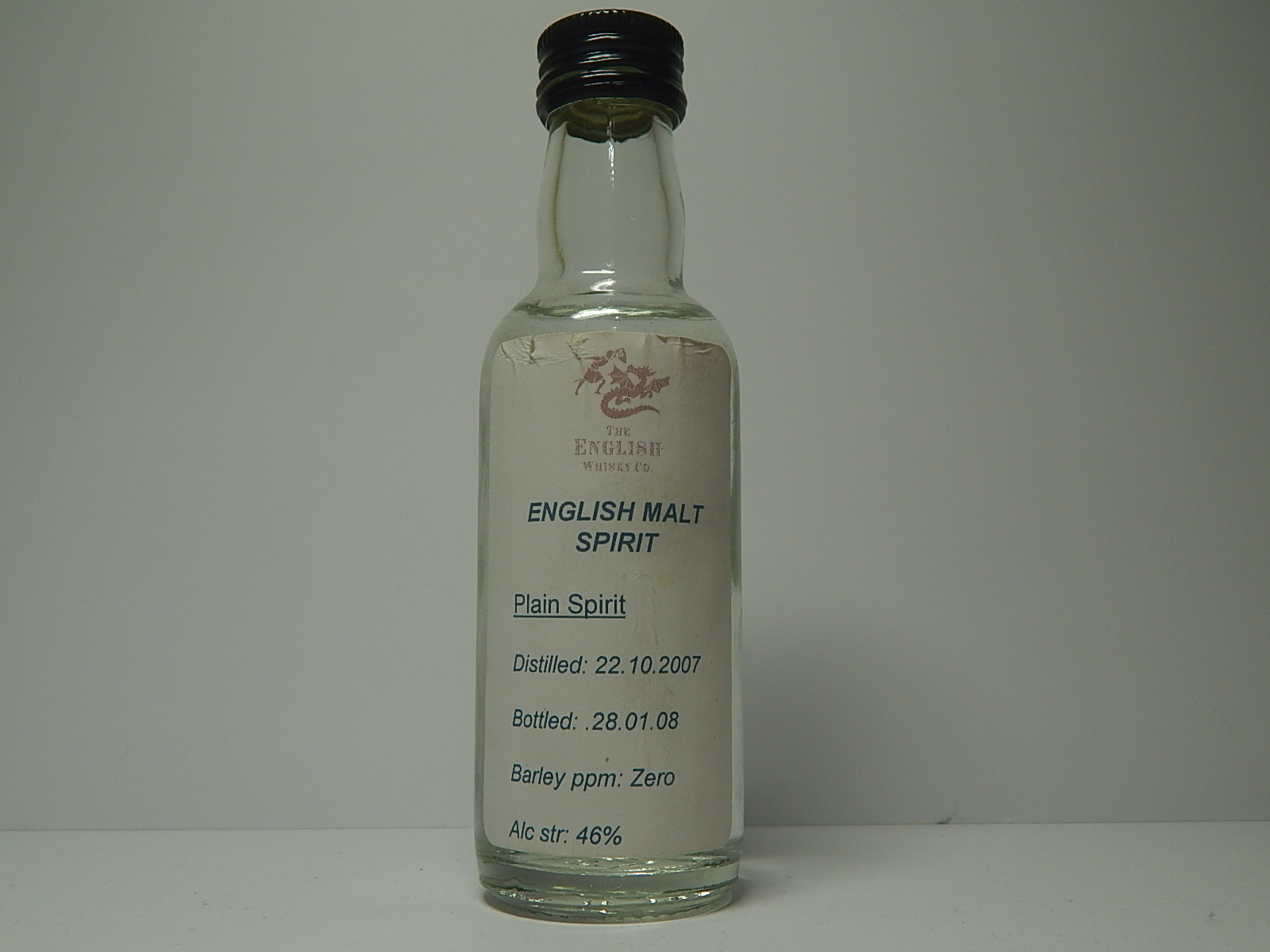 ENGLISH MALT SPIRIT Plain 2007-2008 50ml 46%